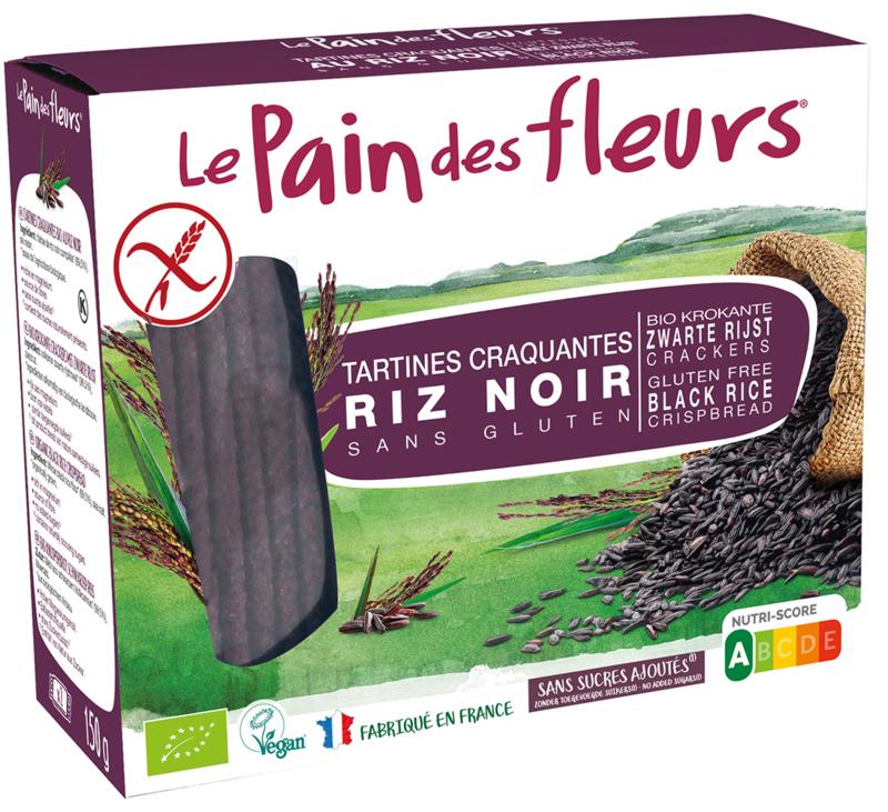 Pain Des Fleurs Crackers Zwarte Rijst Bio 150g