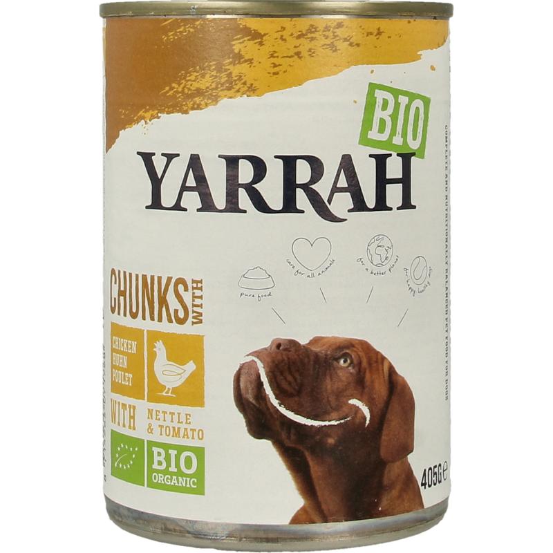 Yarrah Hondenbrokjes Kip In Saus Bio 405g