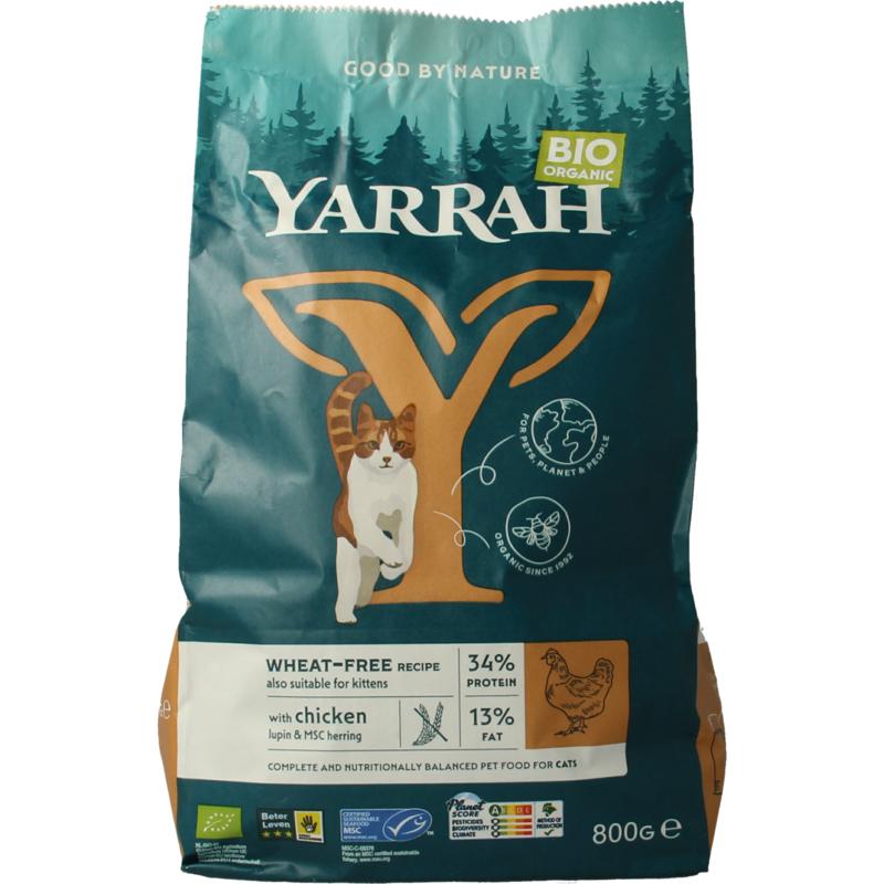 Yarrah Kattenvoer Graanvrij Bio 800g