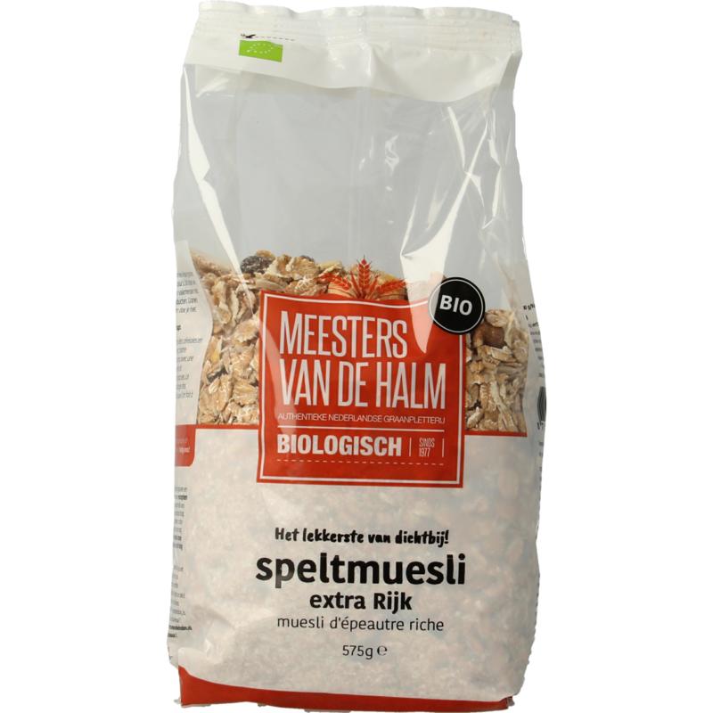 De Halm Muesli Spelt Extra Rijk Bio 575g