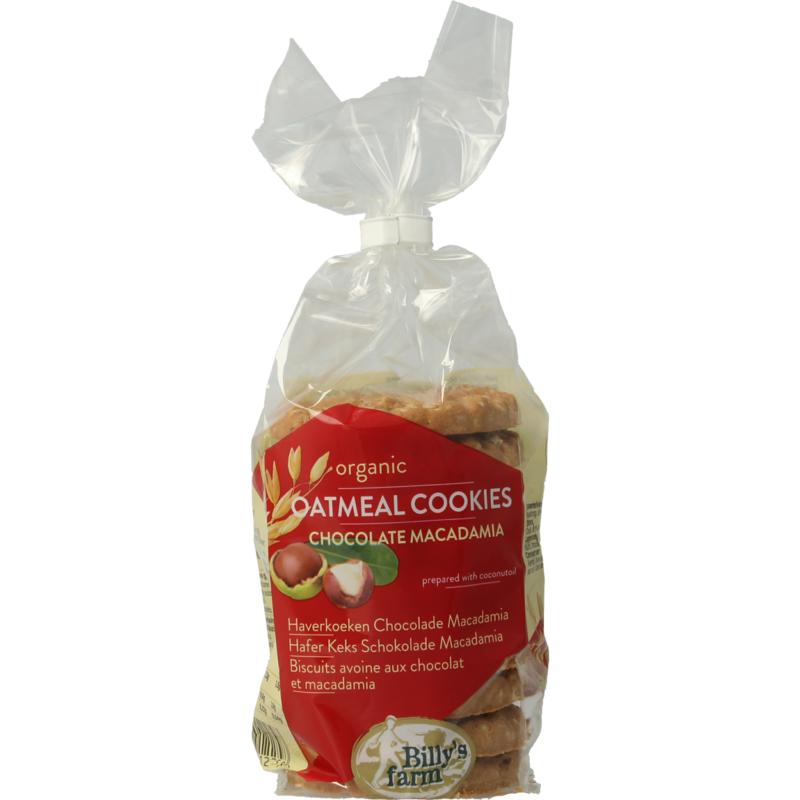 Billy's Farm Haverkoeken Macadamia Chocolade Bio 200g