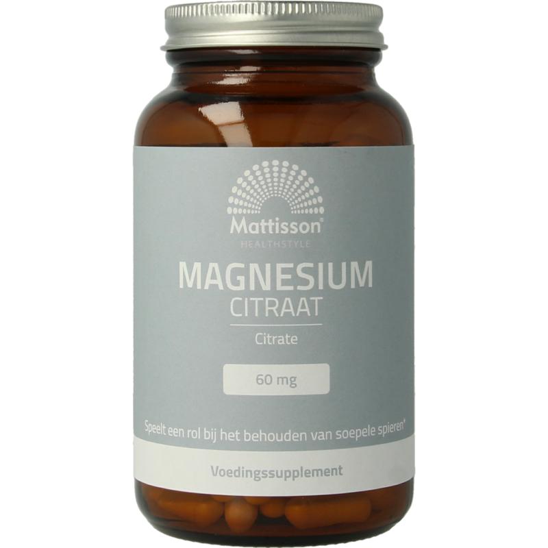 Mattisson Magnesium Citraat 60mg 180vc
