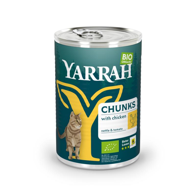 Yarrah Kattenvoer Kip In Saus Bio 405g