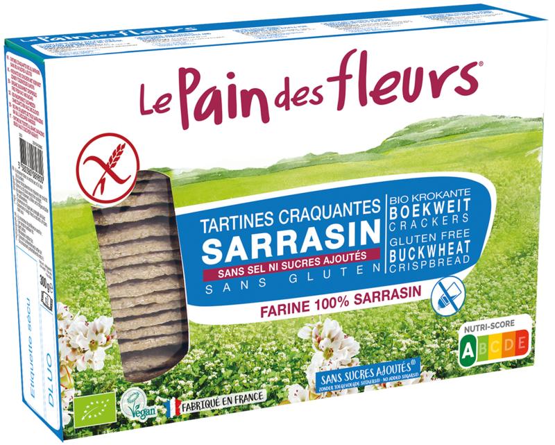 Pain Des Fleurs Crackers Boekweit Zonder Zout Bio 300g