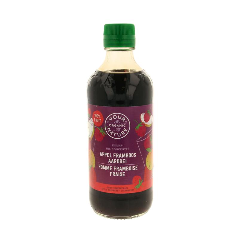 Your Organic Nature Diksap Appel Framboos Aardbei Bio 400ml