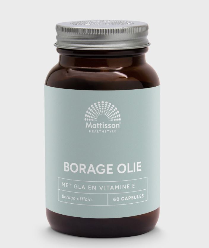 Mattisson Borage-Olie Met Vitamine E & GLA 1000mg  60ca