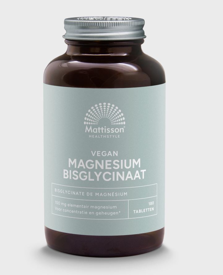 Mattisson Magnesium Bisglycinaat 100mg 180tb