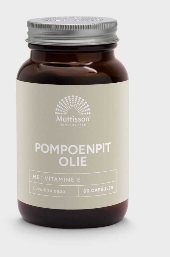 Mattisson Pompoenpitolie Met Vitamine E 1000mg 60ca