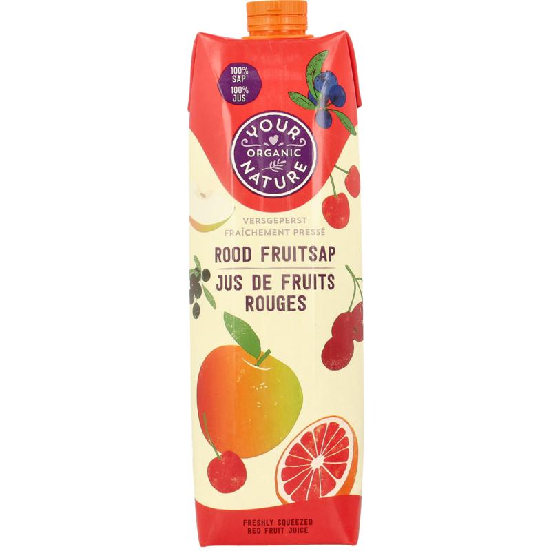 Your Organic Nature Rood Fruit Sap Bio 1000ml