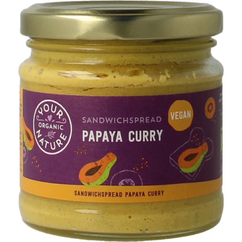 Your Organic Nature Sandwichspread Papaya-Curry Bio 180g
