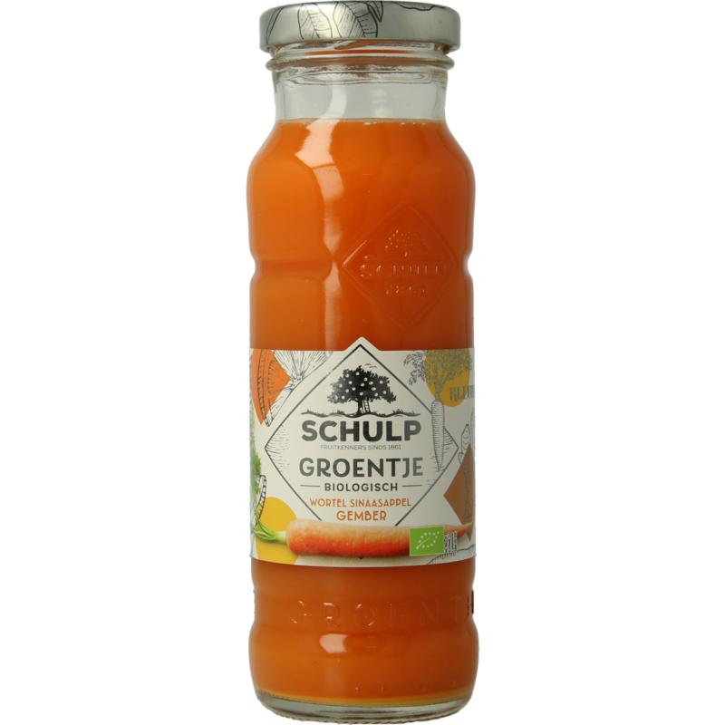 Schulp Groentje Wortel, Sinaasappel & Gembersap Bio 200ml