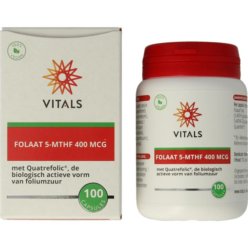 Vitals Folaat 5-MTHF 400mcg 100ca