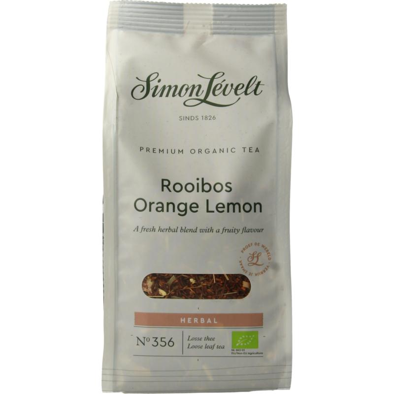 Simon Levelt Losse Thee Rooibos Orange Lemon Bio 110g