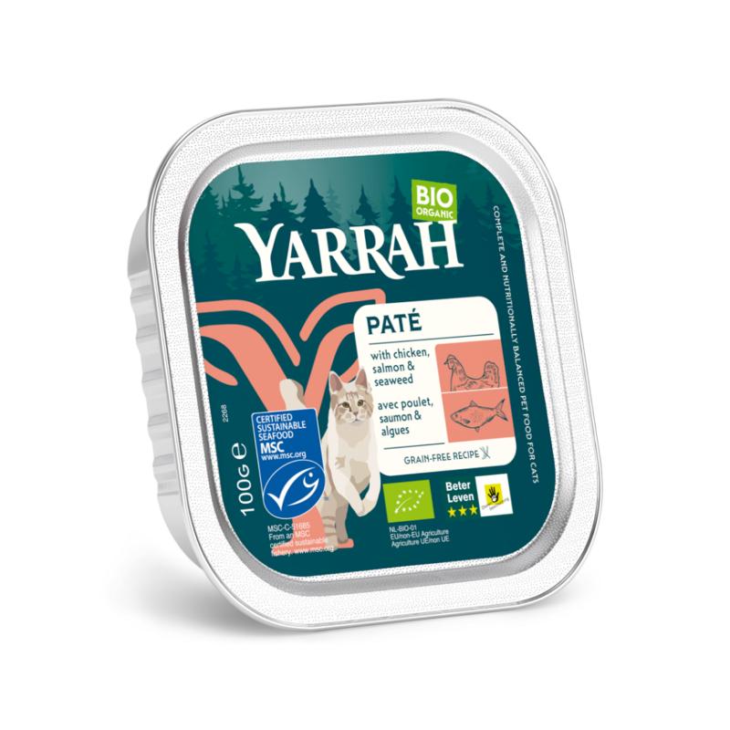 Yarrah Kattenvoer Pate Met Zalm Bio 100g