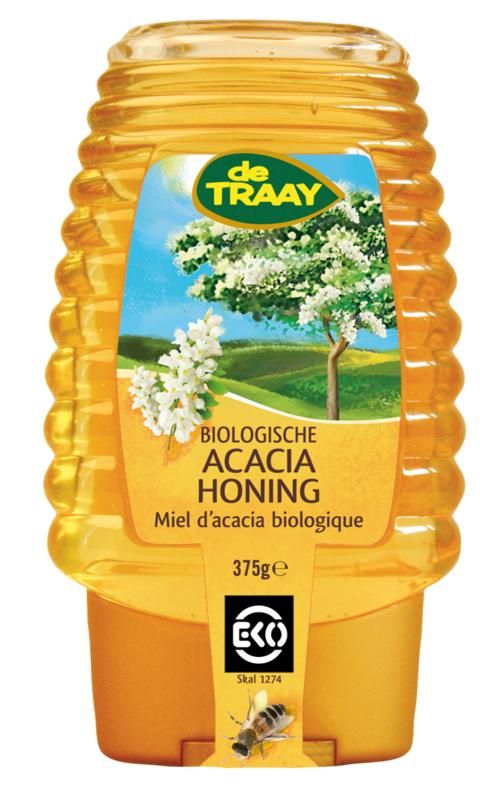 Traay Acaciahoning Knijpfles Bio 365g