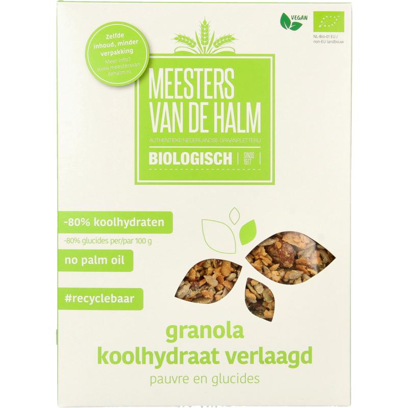 De Halm Granola Koolhydraat Verlaagd Bio 350g