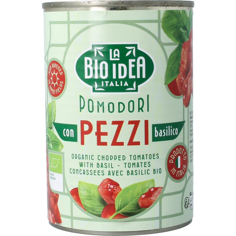 La Bio Idea Tomatenstukjes Basilicum Bio 400g