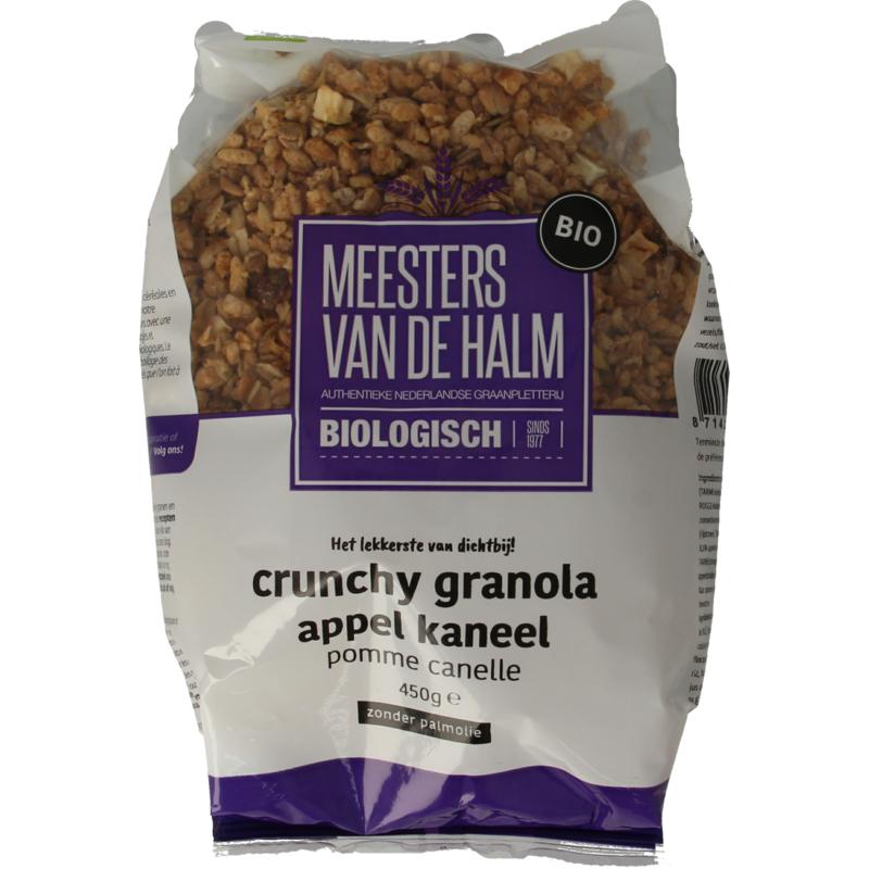 De Halm Crunchy Granola Appel-Kaneel Bio 450g