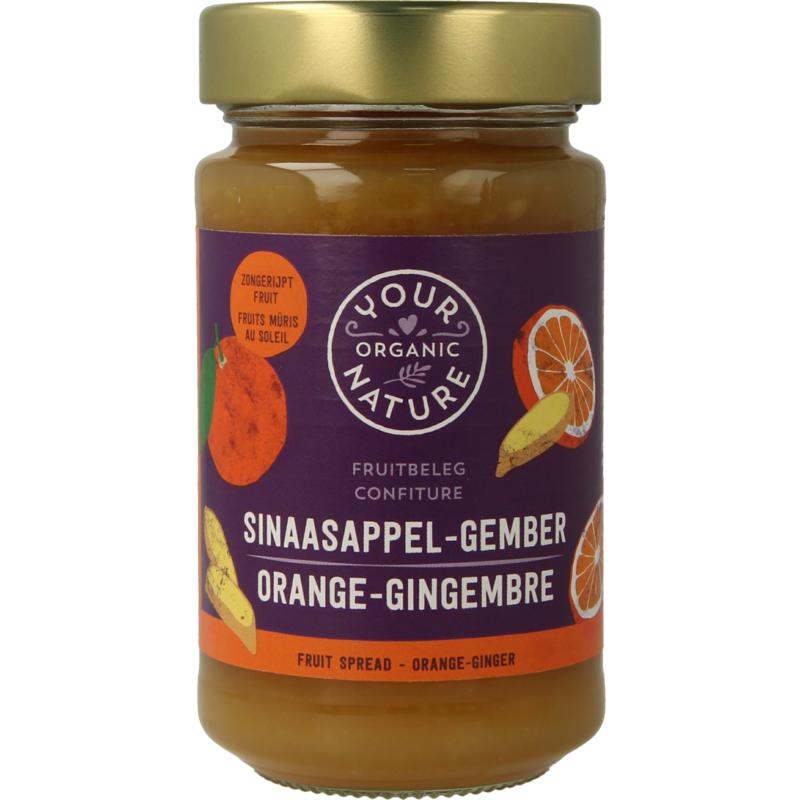 Your Organic Nature Fruitbeleg Sinaasappel-Gember Bio 250g