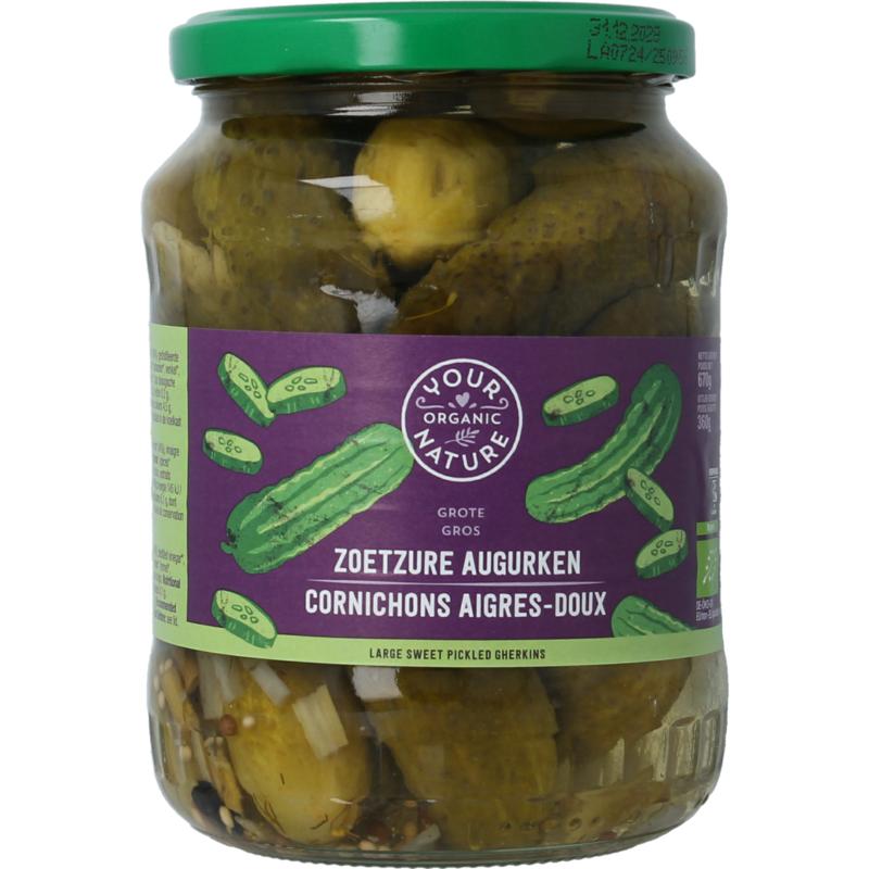 Your Organic Nature Augurken Zoetzuur Bio 670g