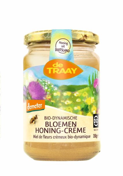 Traay Bloemenhoning Crème Biodynamisch 350g