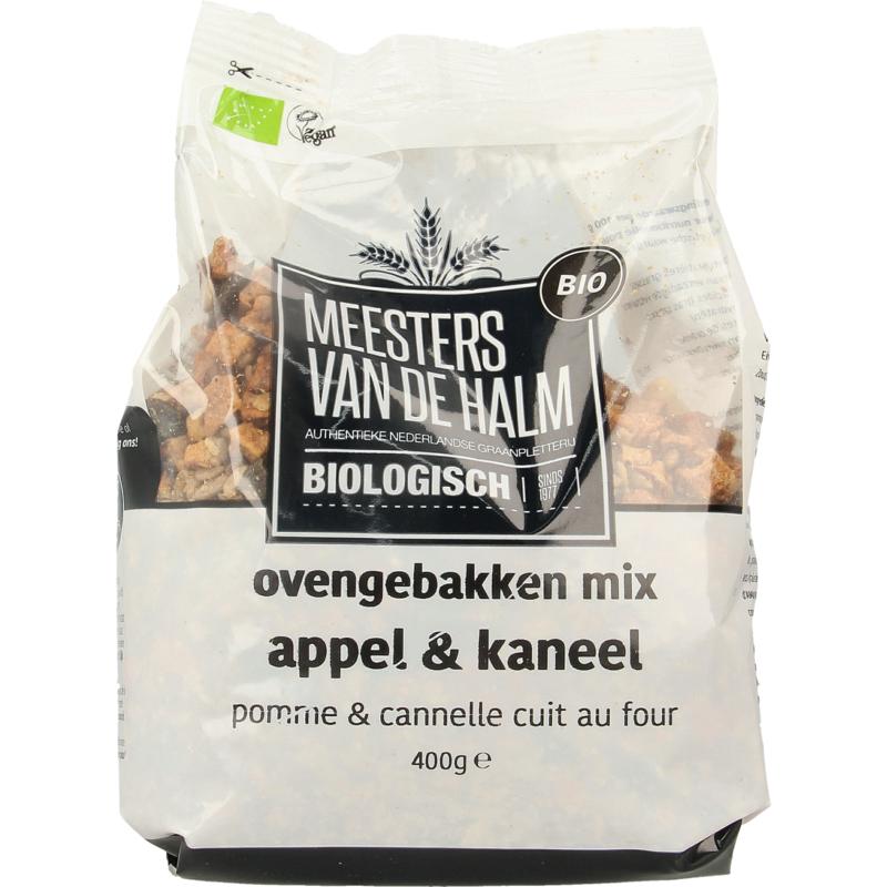 De Halm Ovengebakken Mix Appel & kaneel Bio 400g