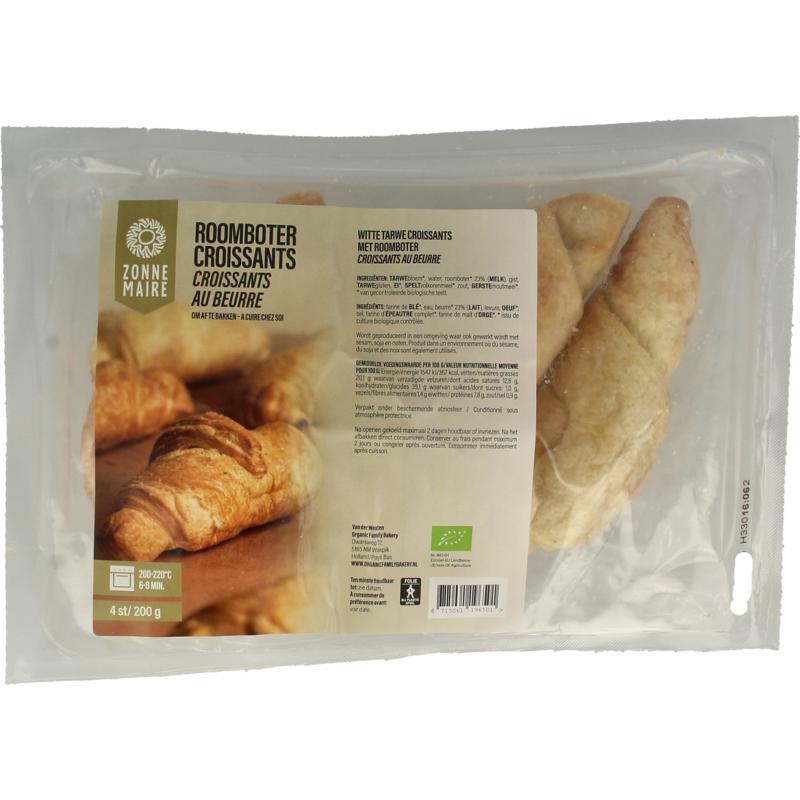 Zonnemaire Croissant Roomboter Bio 4st