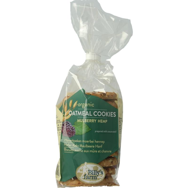 Billy's Farm Haverkoeken Moerbei Hennep Bio 200g