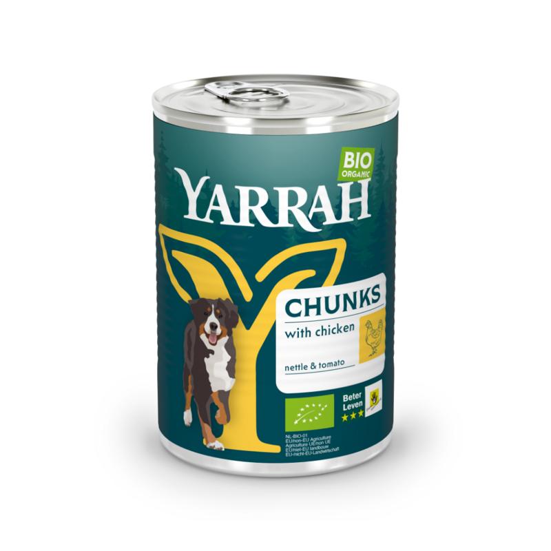 Yarrah Hondenbrokjes Kip In Saus Bio 405g