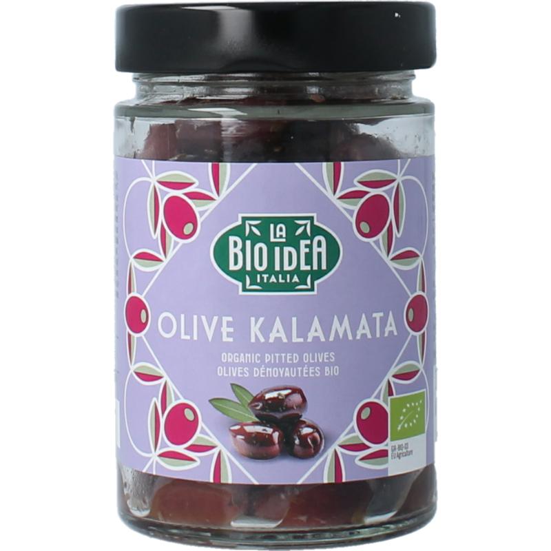 La Bio Idea Olijven Zwart Kalamata Ontpit Bio 180g
