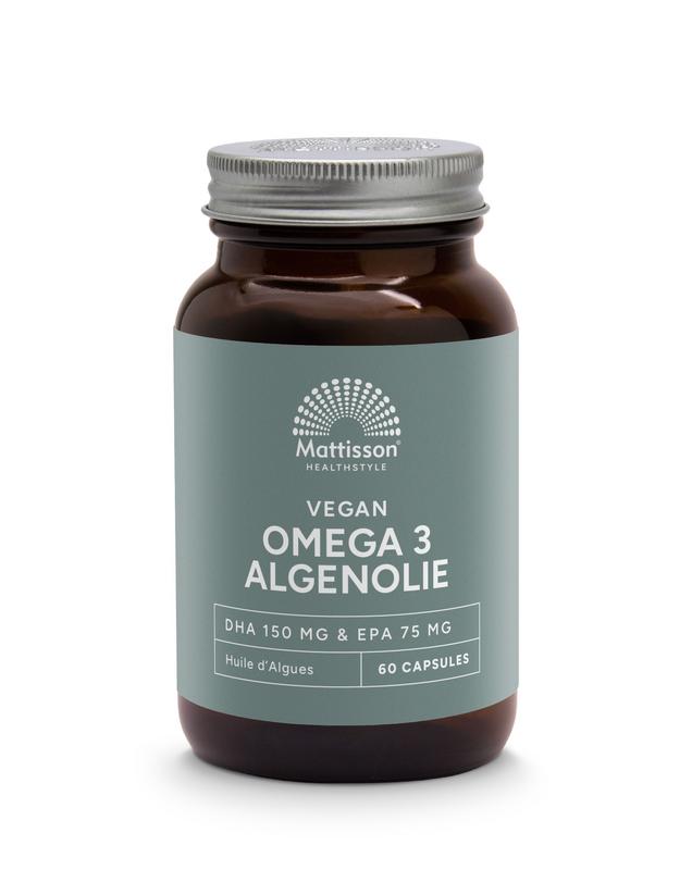 Mattisson Vegan Omega 3 Algenolie DHA 150mg & EPA 75mg 60vc