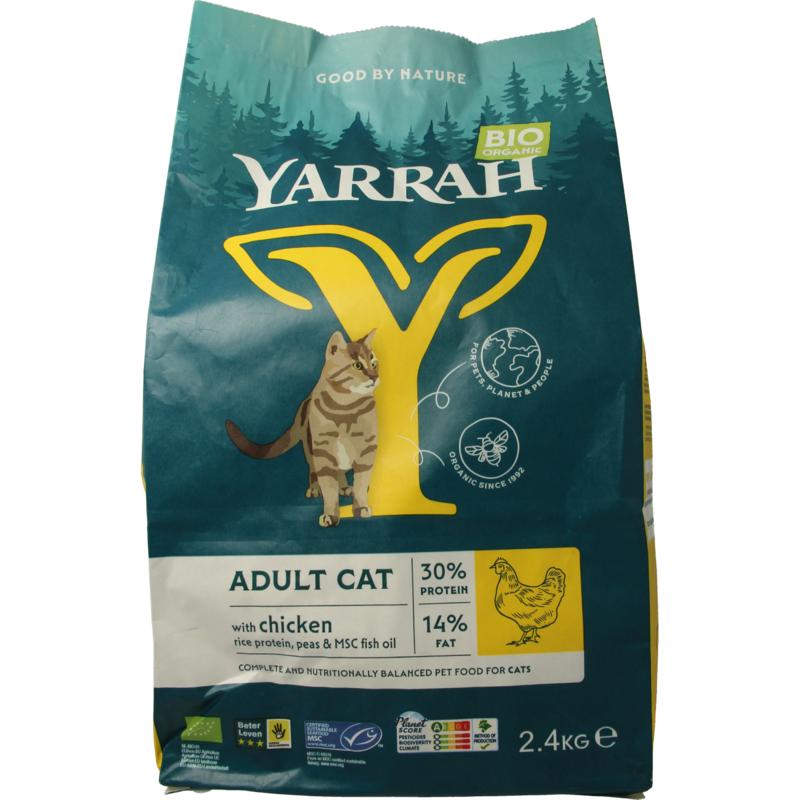 Yarrah Kattenvoer Adult Met Kip Bio 2400g