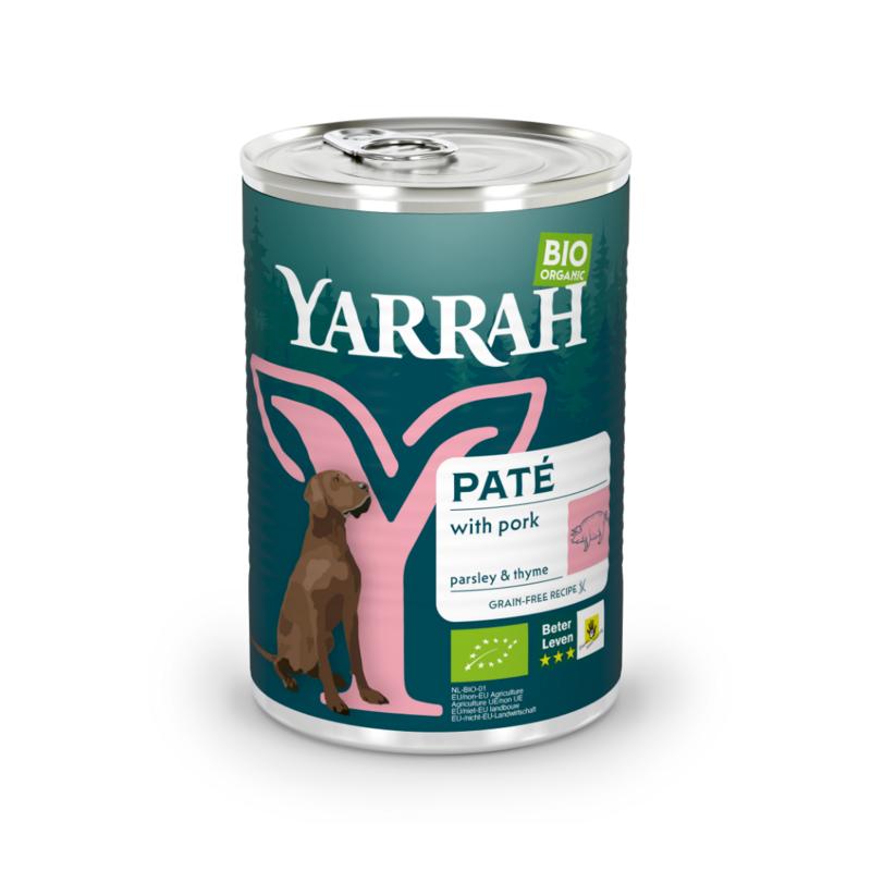 Yarrah Hondenvoer Pate Met Varkensvlees Bio 400g
