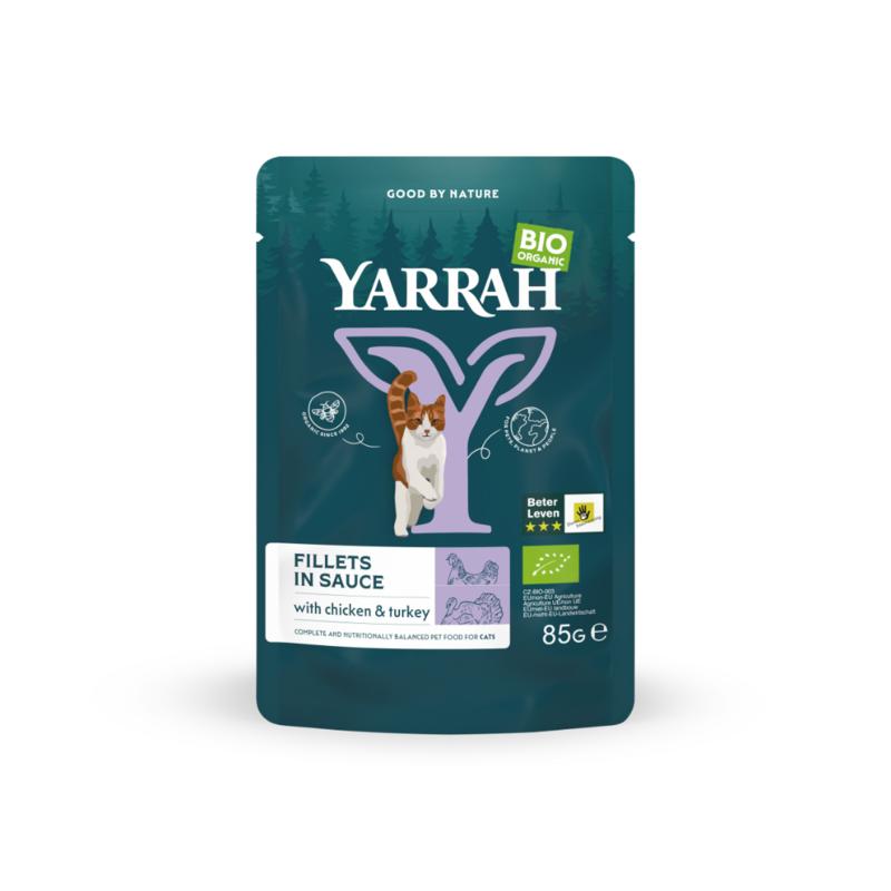 Yarrah Kattenvoer Kalkoen In Saus Bio 85g