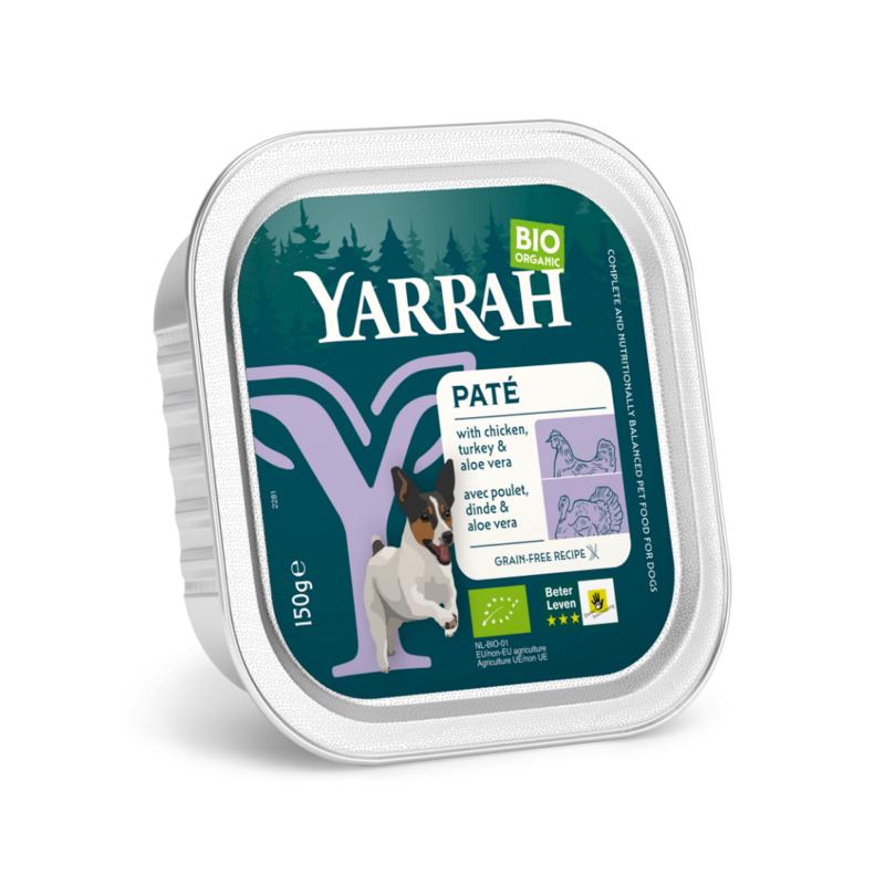 Yarrah Hondenvoer Pate Met Kip En Kalkoen Bio 150g