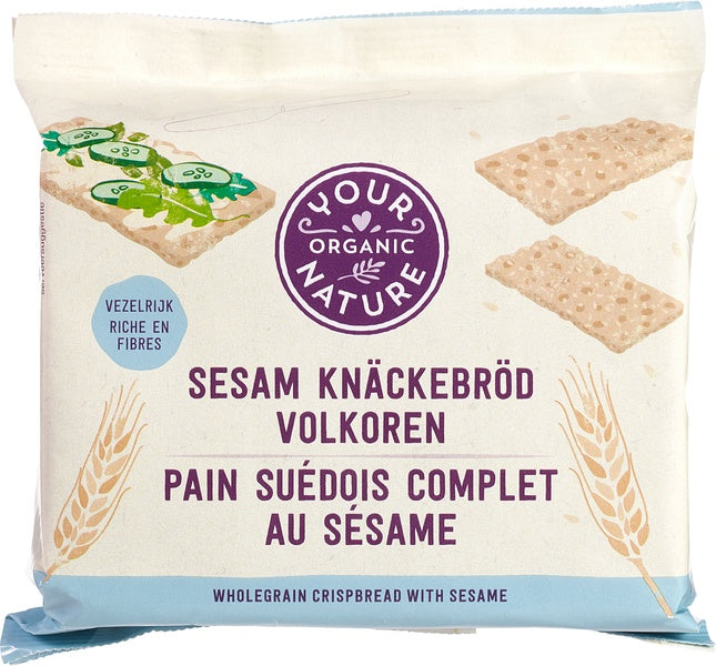 Your Organic Nature Knackebrod Volkoren Sesam Bio 250g
