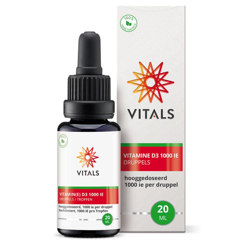 Vitals Vitamine D3 Druppels 1000IE 20ml