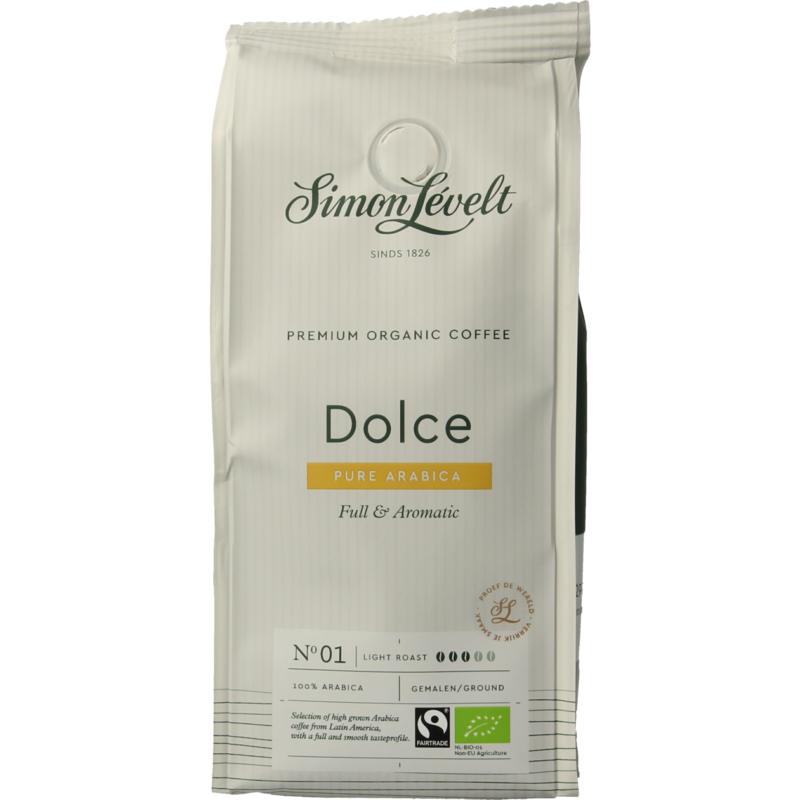 Simon Levelt Dolce Pure Arabica Gemalen Bio 250g