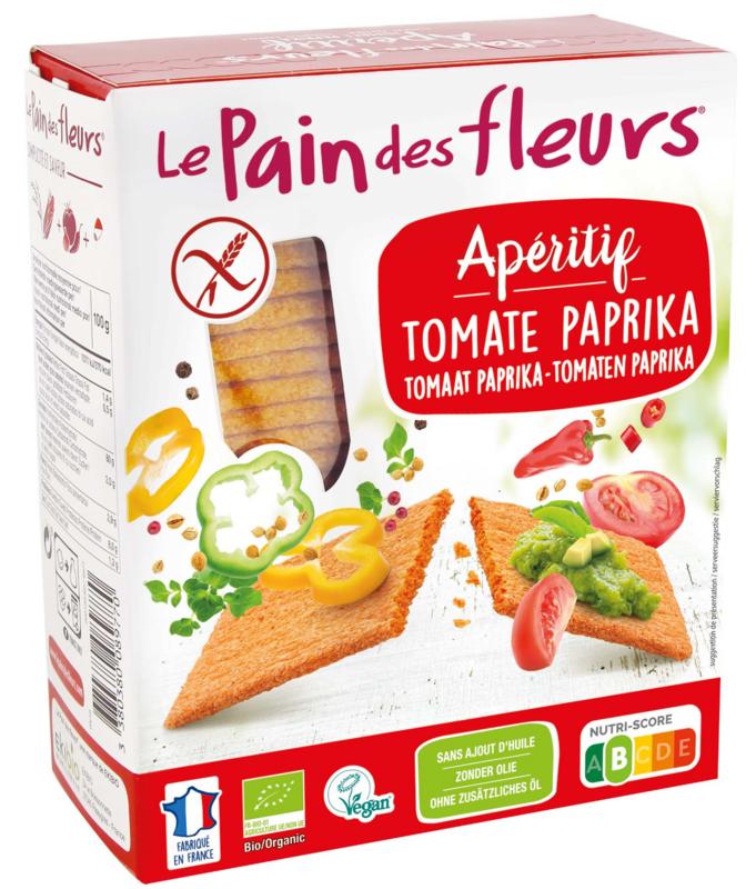 Pain Des Fleurs Crackers Tomaat Paprika Bio 150g