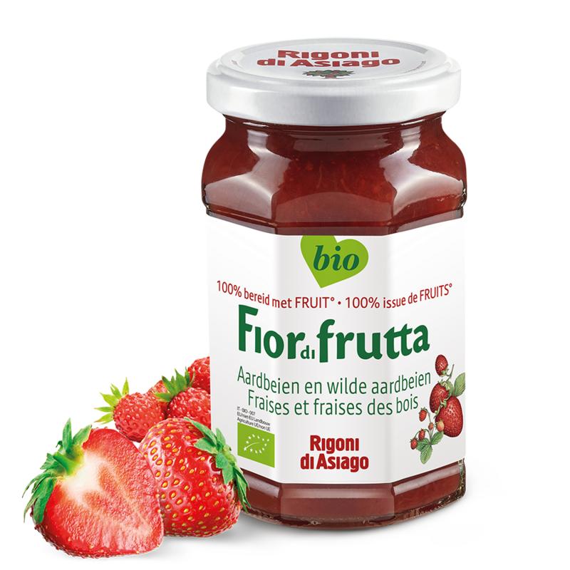 Fiordifrutta Aardbei & Wilde Aardbeienjam Bio 630g
