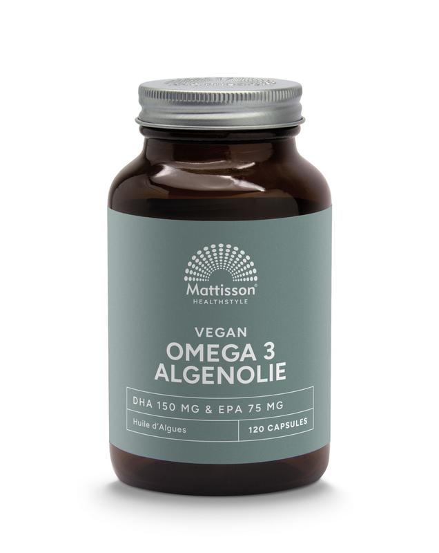 Mattisson Vegan Omega 3 Algenolie DHA 150mg & EPA 75mg 120vc