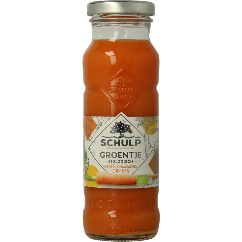 Schulp Groentje Wortel, Sinaasappel & Gembersap Bio 200ml
