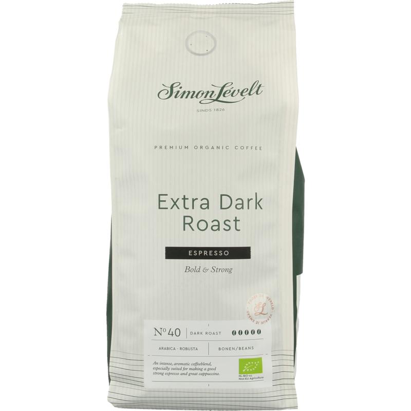 Simon Levelt Extra Dark Roast Espresso Koffiebonen Bio 500g