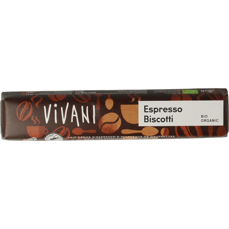 Vivani Chocolate To Go Espresso Biscotti Bio 40g