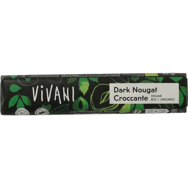 Vivani Chocolate To Go Dark Nougat Croccante Vegan Bio 35g