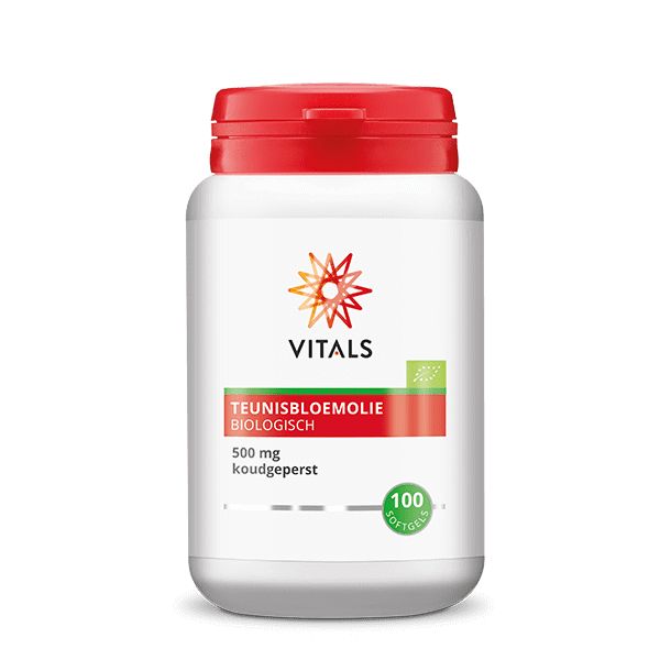 Vitals Teunisbloemolie 500mg Bio 100sft