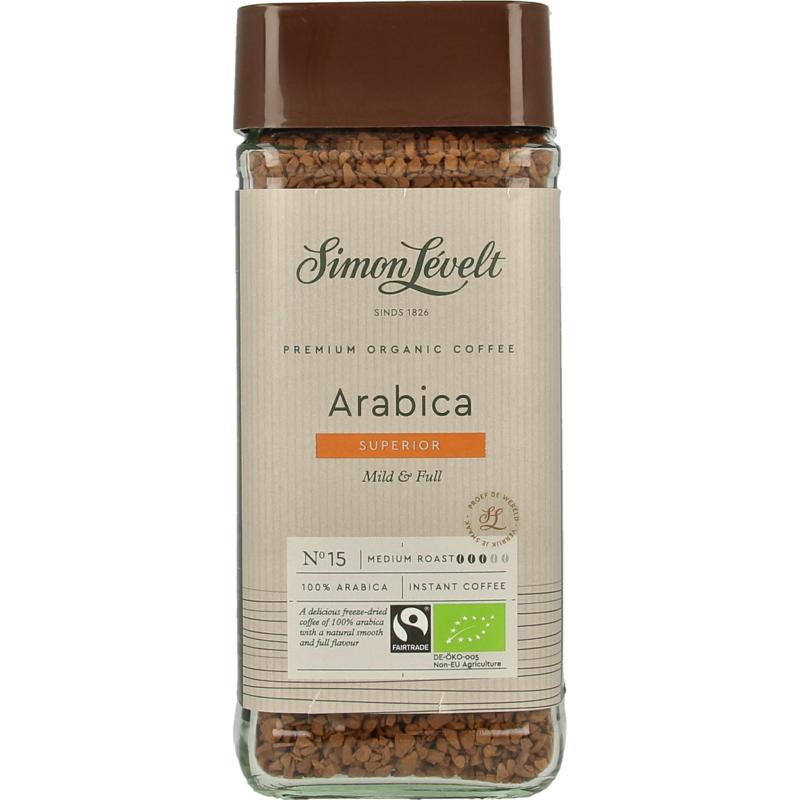 Simon Levelt Arabica Superior Instant Oploskoffie Bio 100g