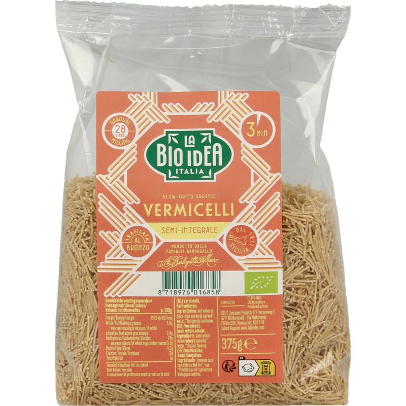 La Bio Idea Vermicelli Half Volkoren Bio 375g