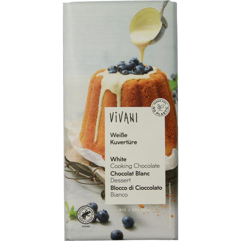 Vivani Couverture Smeltchocolade Wit Bio 200g