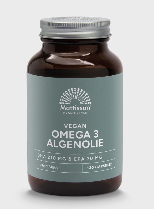 Mattisson Vegan Omega 3 Algenolie DHA 210mg & EPA 70mg 120vc
